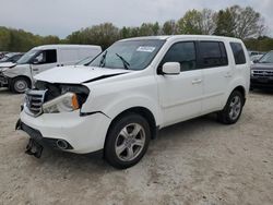 Salvage cars for sale at North Billerica, MA auction: 2014 Honda Pilot EXL