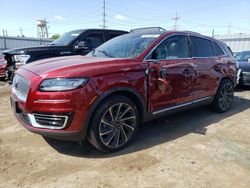 Salvage cars for sale at Chicago Heights, IL auction: 2019 Lincoln Nautilus Reserve