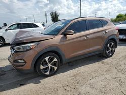 Salvage cars for sale from Copart Miami, FL: 2016 Hyundai Tucson Limited
