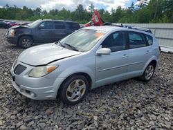 Salvage cars for sale from Copart Windham, ME: 2005 Pontiac Vibe