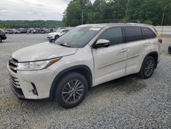 Salvage cars for sale at Concord, NC auction: 2017 Toyota Highlander SE