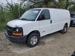 Salvage trucks for sale at Cicero, IN auction: 2004 Chevrolet Express G2500
