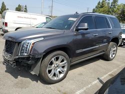 Salvage cars for sale from Copart Rancho Cucamonga, CA: 2017 Cadillac Escalade Premium Luxury