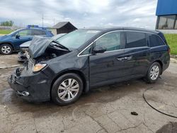 Salvage cars for sale at Woodhaven, MI auction: 2016 Honda Odyssey EXL