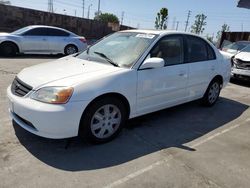 Salvage cars for sale at Wilmington, CA auction: 2003 Honda Civic EX