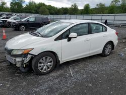 Salvage cars for sale at Grantville, PA auction: 2012 Honda Civic LX