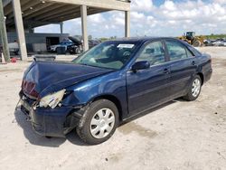 Salvage cars for sale at West Palm Beach, FL auction: 2004 Toyota Camry LE
