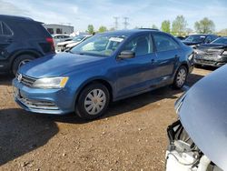 Salvage cars for sale at Elgin, IL auction: 2015 Volkswagen Jetta Base