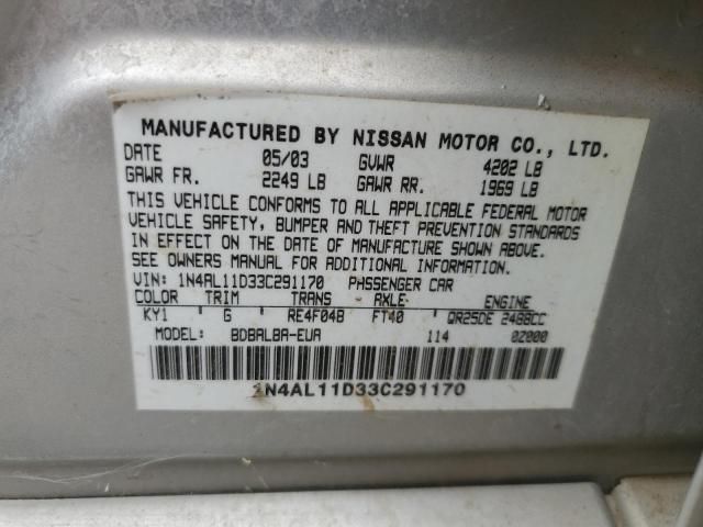 2003 Nissan Altima Base