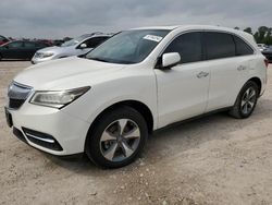 Salvage cars for sale from Copart Houston, TX: 2016 Acura MDX