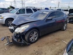 Salvage cars for sale at Elgin, IL auction: 2012 Infiniti G37