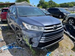 Toyota Highlander le salvage cars for sale: 2018 Toyota Highlander LE