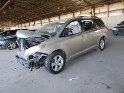 Salvage cars for sale from Copart Phoenix, AZ: 2015 Toyota Sienna LE