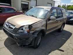 Salvage cars for sale from Copart Woodburn, OR: 2002 Honda CR-V EX