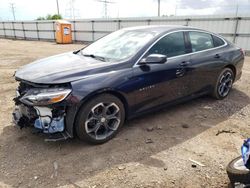 Salvage cars for sale from Copart Elgin, IL: 2022 Chevrolet Malibu LT