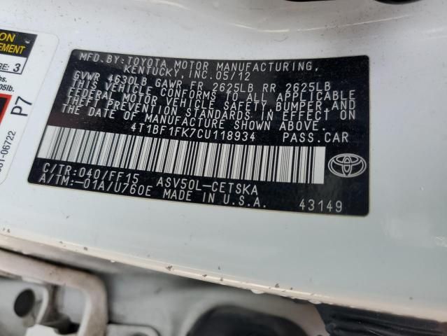 2012 Toyota Camry Base