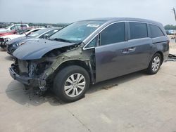 Salvage cars for sale at Grand Prairie, TX auction: 2015 Honda Odyssey EXL