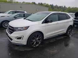 Salvage cars for sale at Exeter, RI auction: 2016 Ford Edge Sport