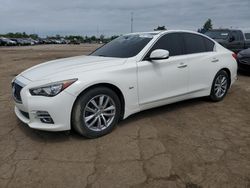 Salvage cars for sale at Woodhaven, MI auction: 2017 Infiniti Q50 Premium