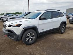 Salvage cars for sale at Woodhaven, MI auction: 2017 Jeep Cherokee Trailhawk