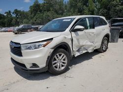 Salvage cars for sale at Ocala, FL auction: 2015 Toyota Highlander LE