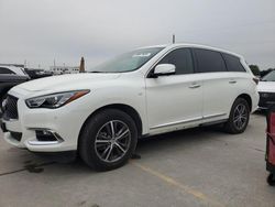 Salvage cars for sale from Copart Grand Prairie, TX: 2019 Infiniti QX60 Luxe