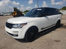 Land Rover Range Rover Supercharged salvage cars for sale: 2015 Land Rover Range Rover Supercharged