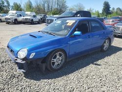 Salvage cars for sale at Portland, OR auction: 2002 Subaru Impreza WRX