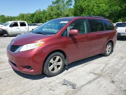 Salvage cars for sale at Ellwood City, PA auction: 2012 Toyota Sienna LE
