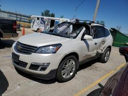 Salvage cars for sale at Pekin, IL auction: 2015 Chevrolet Traverse LT