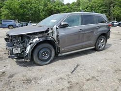 Salvage cars for sale from Copart Austell, GA: 2019 Toyota Highlander Hybrid Limited