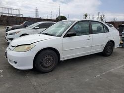 Salvage cars for sale from Copart Wilmington, CA: 2004 Honda Civic LX