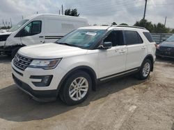 Salvage cars for sale at Miami, FL auction: 2016 Ford Explorer XLT