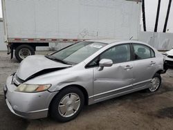 Salvage cars for sale at Van Nuys, CA auction: 2006 Honda Civic Hybrid