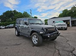Salvage cars for sale at Oklahoma City, OK auction: 2021 Jeep Wrangler Unlimited Sport