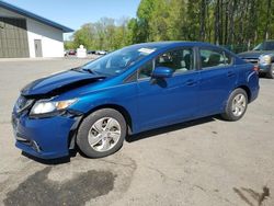 Salvage cars for sale at East Granby, CT auction: 2015 Honda Civic LX