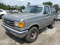 Ford Bronco salvage cars for sale: 1989 Ford Bronco U100