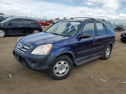 Salvage cars for sale from Copart Brighton, CO: 2005 Honda CR-V LX