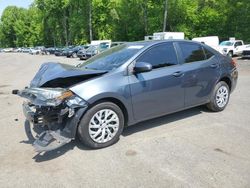Salvage cars for sale from Copart East Granby, CT: 2018 Toyota Corolla L