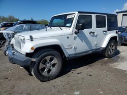 Salvage cars for sale at Duryea, PA auction: 2018 Jeep Wrangler Unlimited Sahara