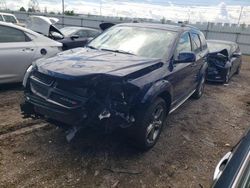 Salvage cars for sale from Copart Elgin, IL: 2017 Dodge Journey Crossroad