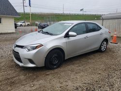 Salvage cars for sale from Copart Northfield, OH: 2016 Toyota Corolla L