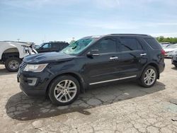 Salvage cars for sale at Indianapolis, IN auction: 2017 Ford Explorer Limited