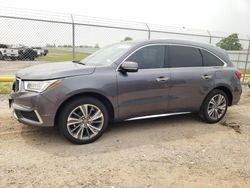 Salvage cars for sale at Houston, TX auction: 2017 Acura MDX Technology