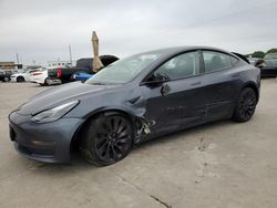 Salvage cars for sale at Grand Prairie, TX auction: 2023 Tesla Model 3