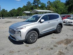 Salvage cars for sale at Savannah, GA auction: 2022 Hyundai Santa FE Blue