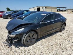 Salvage cars for sale at San Antonio, TX auction: 2019 Tesla Model 3