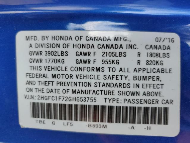 2016 Honda Civic EXL