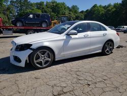 Salvage cars for sale at Austell, GA auction: 2016 Mercedes-Benz C300