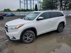 Toyota Highlander salvage cars for sale: 2016 Toyota Highlander XLE